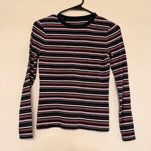 A new day Multicolor Striped Long Sleeve Tee Size XS